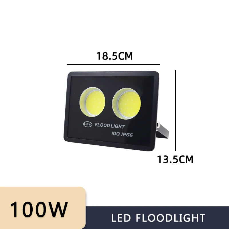 IP66 LED Flood Light 100W 200W 300W 400W 500W AC 110-240V Outdoor Wall Street Spotlight