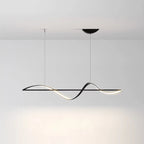 Modern Linear LED Pendant Chandelier 40W 60W 75W 120-160cm Black White Gold AC 110-265V