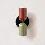 Nordic Macaron LED Wall Lamp E26 E27 2-Light Iron Bedside Sconce Bedroom Living Room