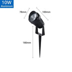 IP65 LED Garden Lawn Spike Light 5W 10W 15W AC 85-265V or DC 12-24V Aluminum ABS Warm White Cool White RGB Outdoor Landscape