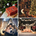 USB Rechargeable Touch Dimming LED Night Light Moon Star Acrylic Metal 3 Color Temperatures Stepless Dimming Bedroom Bedside