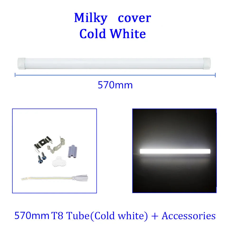 20W V-Shape T8 LED Tube 57cm 96-LED SMD2835 2000lm 270° Clear Milky AC 85-265V 2ft