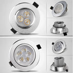 Dimmable LED Recessed Spotlight 3W 4W 5W 7W 9W 12W 30-Degree CRI 90+ 85-265V