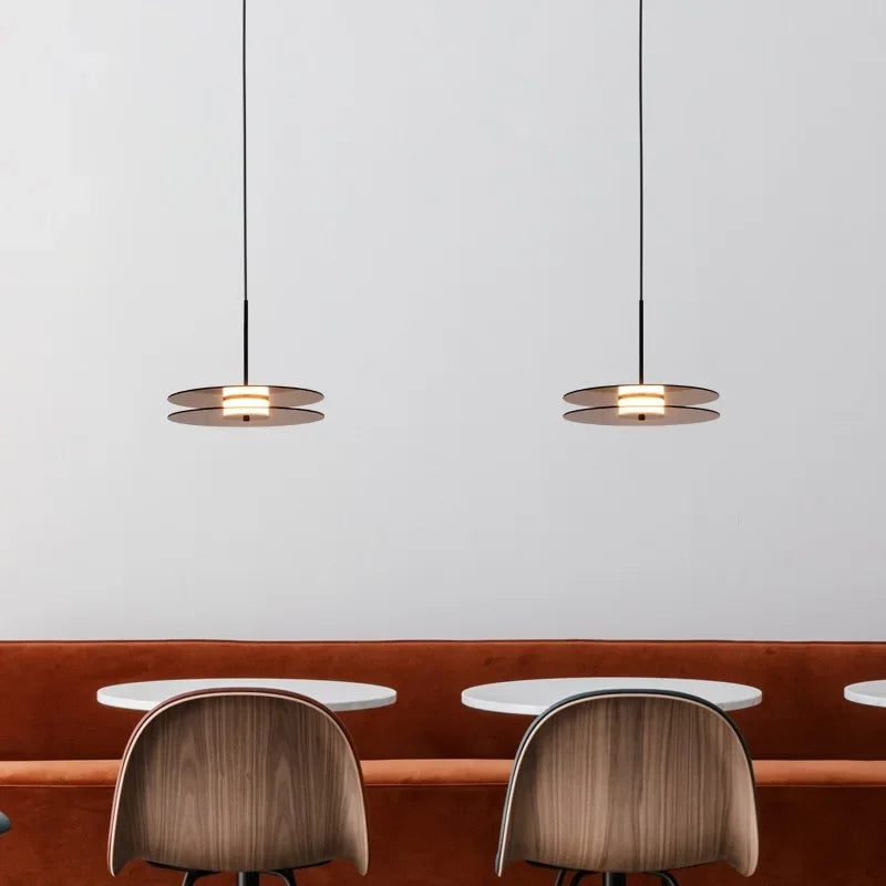 Nordic Minimalist Iron Glass Pendant Light D20 D28 D38cm Matte Black Warm Cool White AC 85-265V