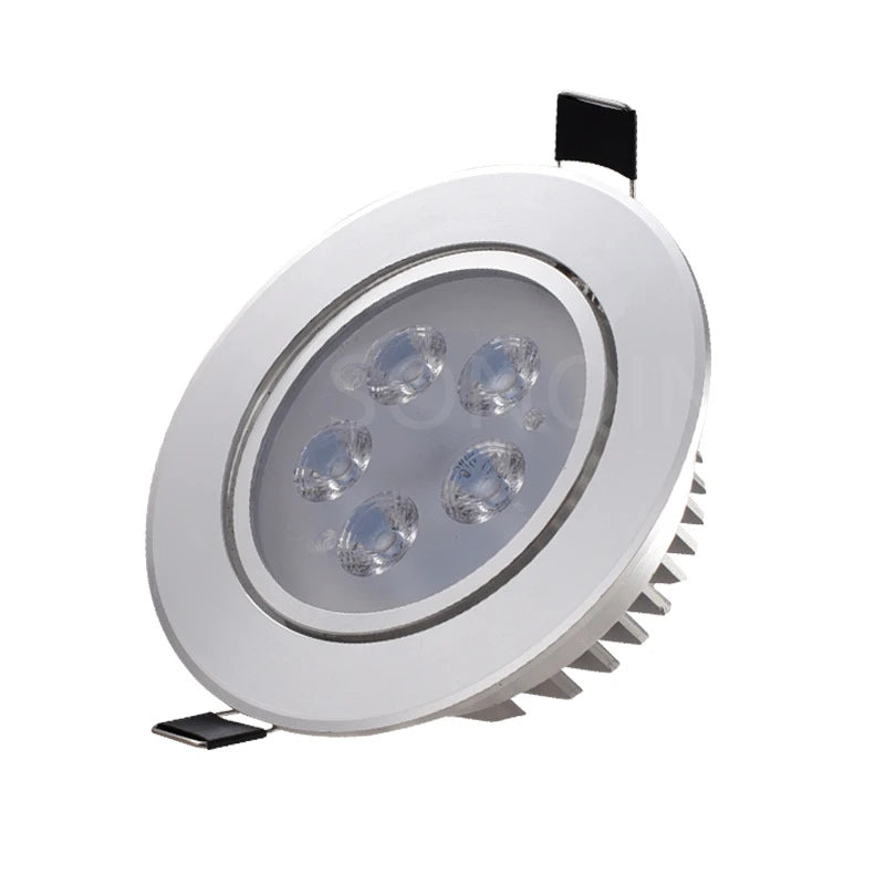LED Recessed Downlight 6W 9W 12W 15W 21W Epistar 45 Degree Dimmable Aluminum IP20 AC 85-265V Warm White Natural White Cool White Silver