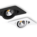 Dimmable Square 360-Degree Adjustable COB LED Recessed Downlight 5W 7W 9W 12W 15W 20W 25W