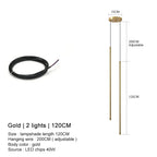 Modern Linear LED Chandelier Pendant Light 3 Head Black Brushed Aluminum Adjustable Wire Dining Room Kitchen Island