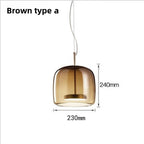 Modern Glass Pendant Light E26 E27 Iron Knob Switch AC 90-260V 5-10m² Hotel Bar Bedroom