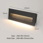 IP65 LED Outdoor Step Wall Light PIR Sensor or Switch Control Die Cast Aluminum Warm White Cool White AC 85-265V or DC 12-24V Black White