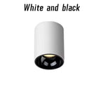 Dimmable COB LED Cylinder Ceiling Downlight 5W 7W 12W 15W 18W 20W 24W Die Cast Aluminum CRI 92 15 30 or 45 Degree Knob Switch AC 85-265V