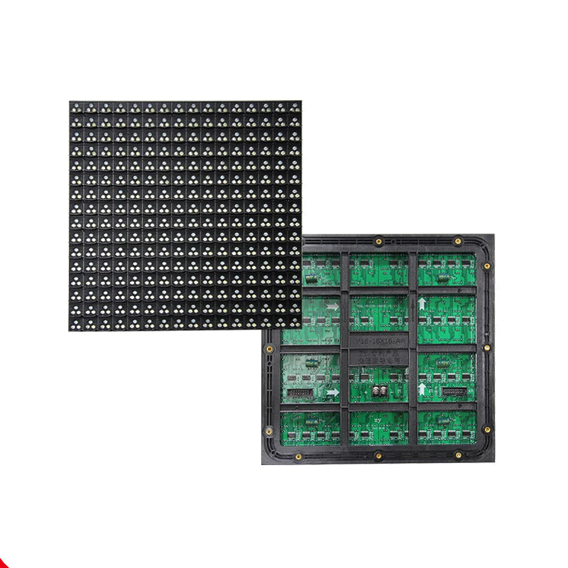 P16 DIP RGB LED Module Panel 256x256mm IP65 Outdoor Video Wall Display 35W 7500 cd/m2 HUB75 Static Scan 16x16 Pixels