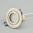 GU10 MR16 IP44 Recessed Ceiling Spotlight Mount Frame D83mm 68mm Cutout White Black Nickel
