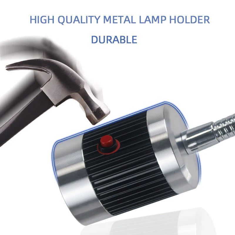 LED Machine Tool Work Light 3W 6W 9W Flexible Hose Arm Magnetic Screw Base CCC