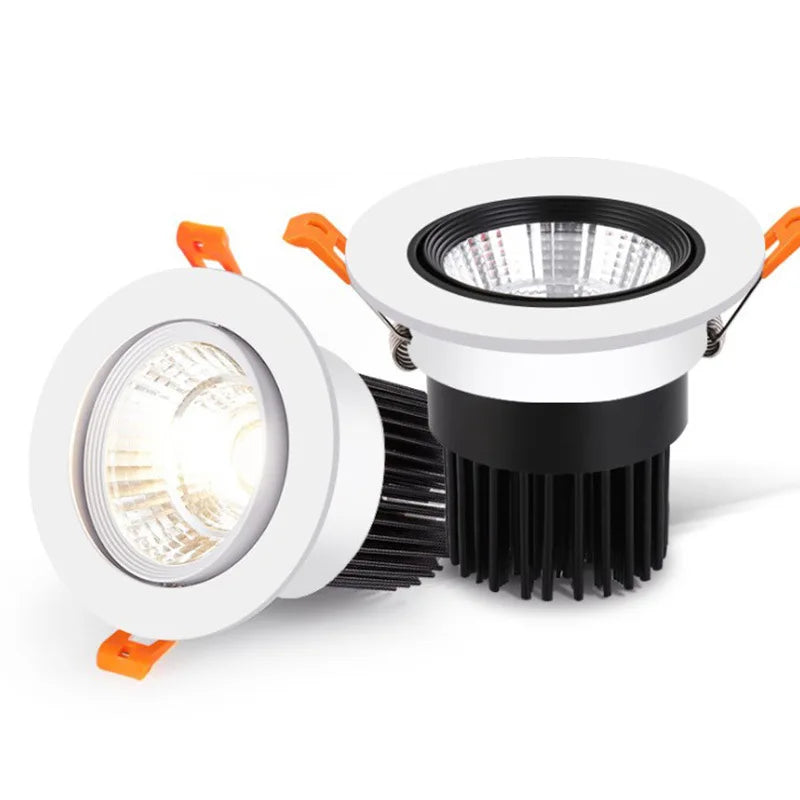 Dimmable Rotating COB LED Recessed Downlight 5W 7W 9W 12W 15W 18W 15° 24° 36° CRI 90+