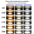 3-CCT LED Recessed Downlight 3000K 4000K 6500K Dial Switch AC 110-240V 1-10 Pack