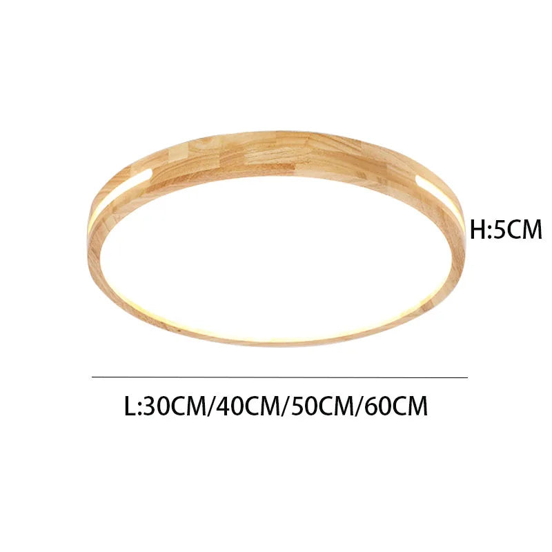 Modern Nordic Wood Iron Acrylic LED Ceiling Light 27W 36W 48W 64W Touch Switch Smart App Dimmable AC 100-260V Living Room Bedroom