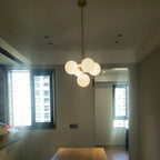 Modern Frosted Glass G9 Chandelier Black Brass Chrome Iron Aluminum AC 110-220V Pendant