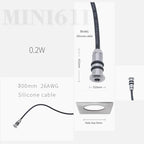 IP68 Mini LED Recessed Underground Spotlight 0.2W 0.5W DC 12V 60 Degree CRI 80 PWM Dimmable Stainless Steel Warm White Natural White Cool White Red Blue Green