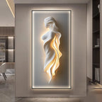 Modern Abstract Painting LED Wall Lamp Crystal Dimmable Remote AC 90-260V Living Room