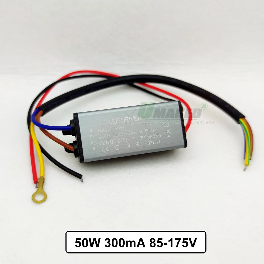 IP65 Waterproof LED Driver 10W 20W 30W 50W 60W 70W 80W 100W AC 85-265V DC 6-175V Floodlight