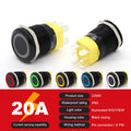 IP68 Waterproof Stainless Steel Push Button Switch 19mm 22mm 20A Momentary LED 12V 24V 110V 220V 4 Pin 20cm Wire 5 Colors