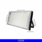 LED Flood Light 50W 100W 150W 200W SMD2835 IP65 CRI 85+ 180° AC 110-220V 4500-18000lm