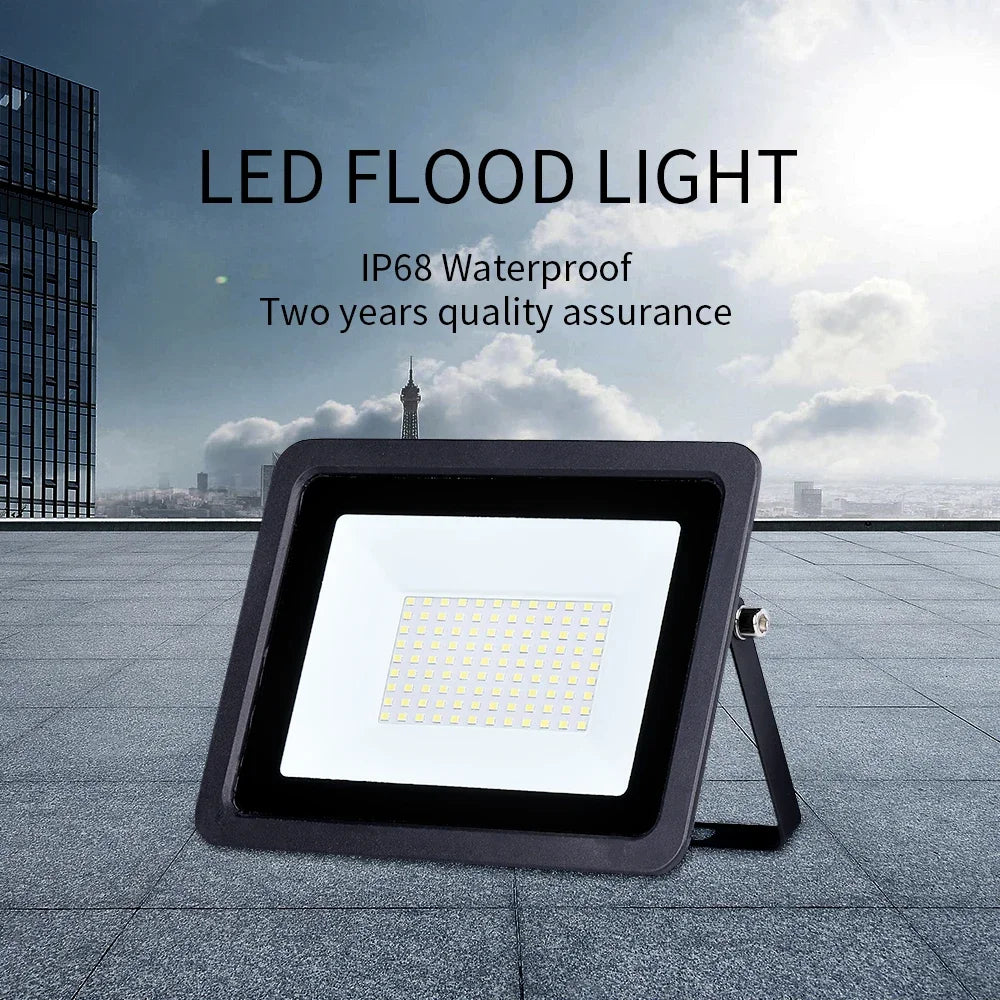 IP68 LED Flood Light 30W 50W 100W Aluminum Warm Cool White AC 175-265V 25cm Cable