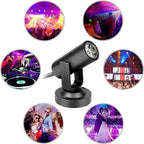Mini LED Moving Head Beam Spotlight 1W 180 Degree AC 85-265V RGB White Warm White Red Blue Green Purple Stage DJ KTV Bar 2 Pack
