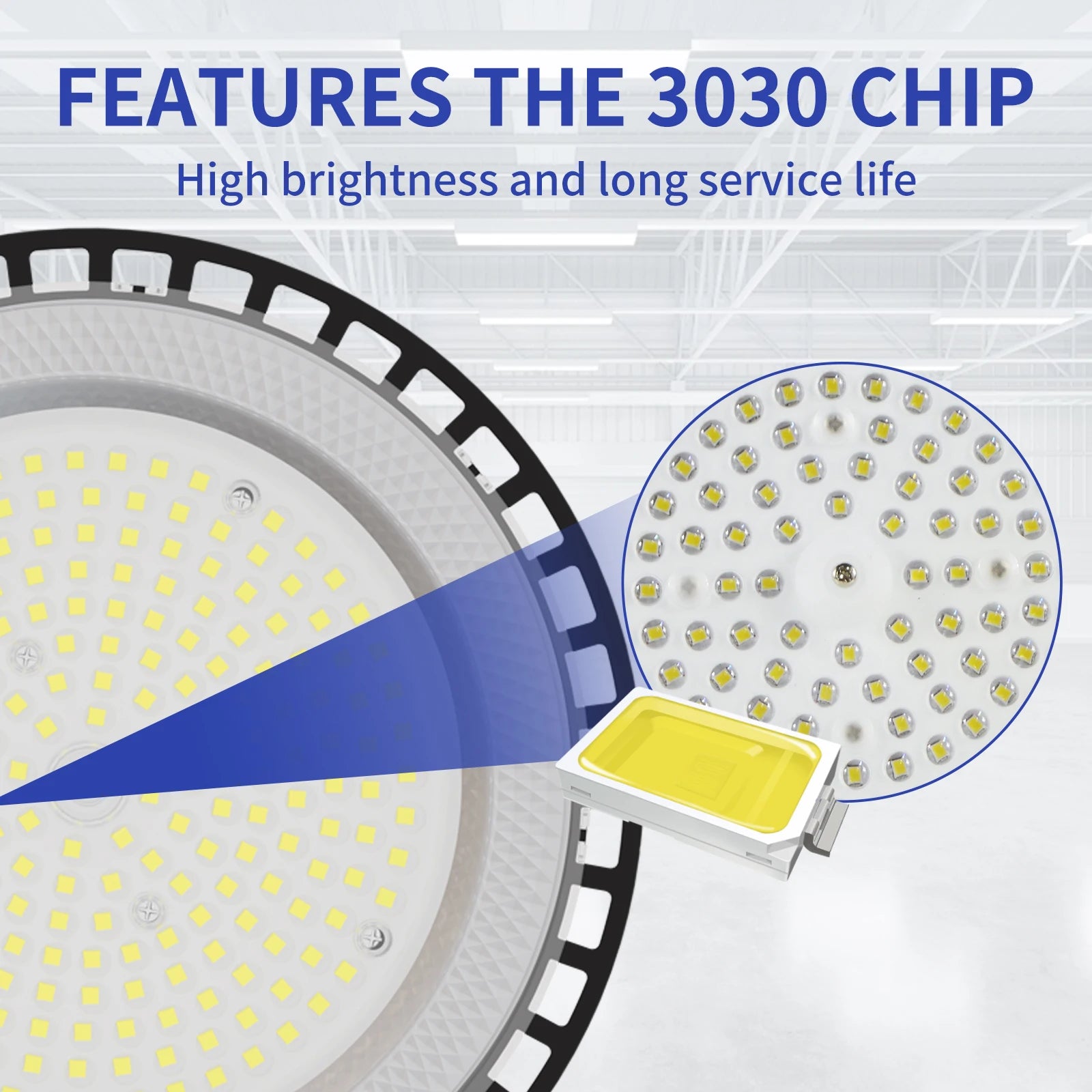 4-Pack UFO LED High Bay Light 100W 200W 30,000lm 5000K 120° IP65 AC 85-265V Warehouse