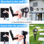 Solar LED Outdoor Spotlight IP65 RGB Warm White Cool White Garden Pathway Wall Lamp 6V 5W