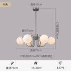 Mid-Century Bauhaus Chandelier E27 Iron Stained Glass Pendant 90-260V Living Room Dining