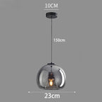Modern Glass Ironware LED Pendant Chandelier 1 3 5 Heads 9-45W 3-Mode AC 90-240V