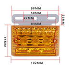 20-LED Truck Side Marker Turn Signal Light 8W DC 24V 65x102mm 4-Wire Universal