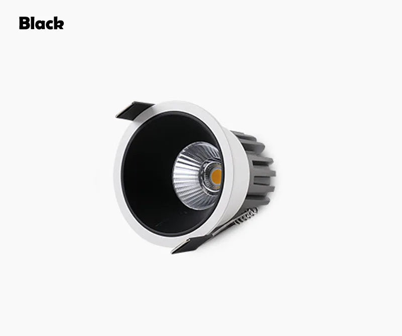 Dimmable COB LED Recessed Downlight 7W 10W 12W 15W 20W 24W Selectable Beam CRI 90+ 85-265V