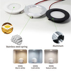 3W Mini LED Recessed Spotlight D68mm 55mm Cutout 120° CRI 80 IP52 DC 12-24V Aluminum