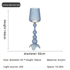 Italian Designer Hollowed Acrylic Floor Lamp E27 500x1650mm AC 110-240V White Black Blue