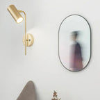 Modern Rotatable LED Wall Lamp Iron Plated E26 Single Head Knob Switch Up and Down AC 90-260V Bedroom Living Room Foyer
