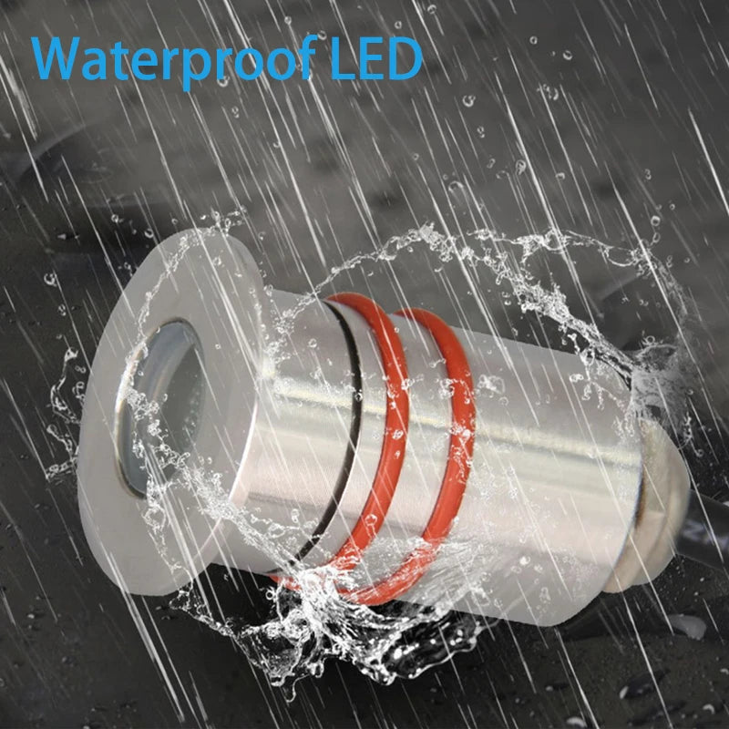 1W IP68 LED Underground Spotlight 304 Stainless Steel D32mm 25mm Cutout 30° CRI 90 DC 12-24V