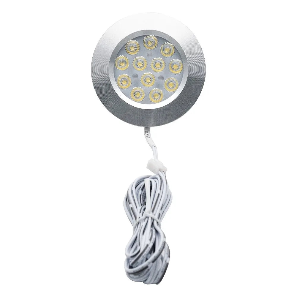 DC 12V LED Interior Dome Ceiling Spot Light 3W 300lm Warm White 3000K Aircraft 6063 Aluminum 70x55mm RV Caravan Boat 8 Pack