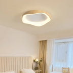 Nordic Wood Grain LED Ceiling Light Dimmable Remote Control 42cm 52cm Acrylic Iron Surface Mount AC 90-260V Bedroom Living Room