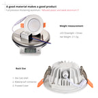 IP65 Waterproof LED Recessed Downlight 7W 9W 12W 15W SMD5630 Epistar 85-265V Bathroom