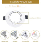 Recessed Ceiling Downlight Housing Frame 50mm Cutout for GU10 GU5.3 MR16 Spotlight Bulbs