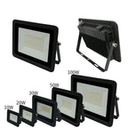 LED Flood Light 10W 20W 30W 50W 100W IP68 120° AC 110-240V Die-Cast Aluminum Black Shell