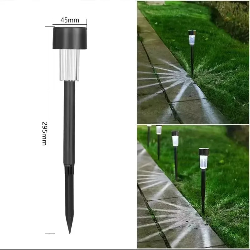 Solar LED Garden Stake Path Light IP65 Waterproof Dusk-to-Dawn Auto Lawn Lamp