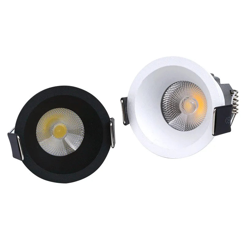 Anti-Glare Dimmable Mini COB LED Recessed Downlight 5W 7W 9W 12W CRI 90+ 110-120lm/W