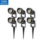 IP65 LED Garden Lawn Spike Light 5W 10W 15W AC 85-265V or DC 12-24V Aluminum ABS Warm White Cool White RGB Outdoor Landscape