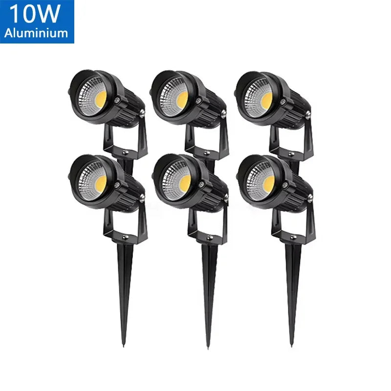 IP65 LED Garden Lawn Spike Light 5W 10W 15W AC 85-265V or DC 12-24V Aluminum ABS Warm White Cool White RGB Outdoor Landscape