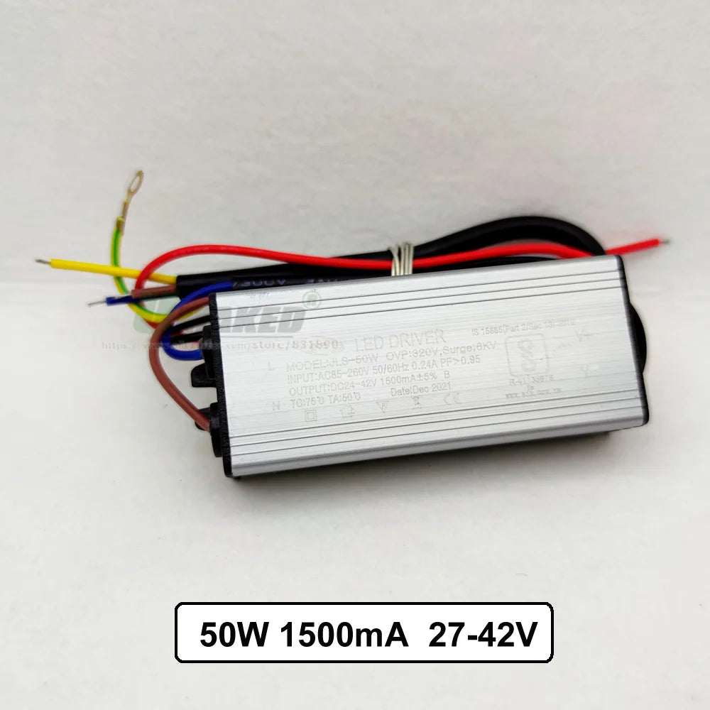 IP65 Waterproof LED Driver 10W 20W 30W 50W 60W 70W 80W 100W AC 85-265V DC 6-175V Floodlight