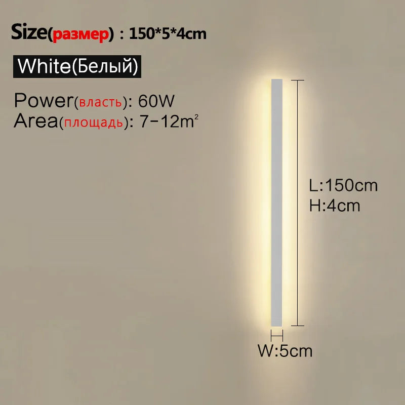 Modern Nordic LED Outdoor Wall Lamp IP65 Metal Acrylic Black Dimmable Remote AC 110-240V