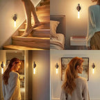 USB Rechargeable Motion Sensor LED Night Light Magnetic Mount Wardrobe Cabinet Lamp